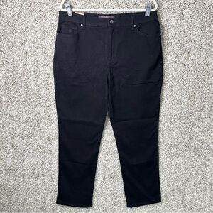 Gloria Vanderbilt Jeans Women’s 16 Short Amanda Slimming Black Tapered Leg NWT